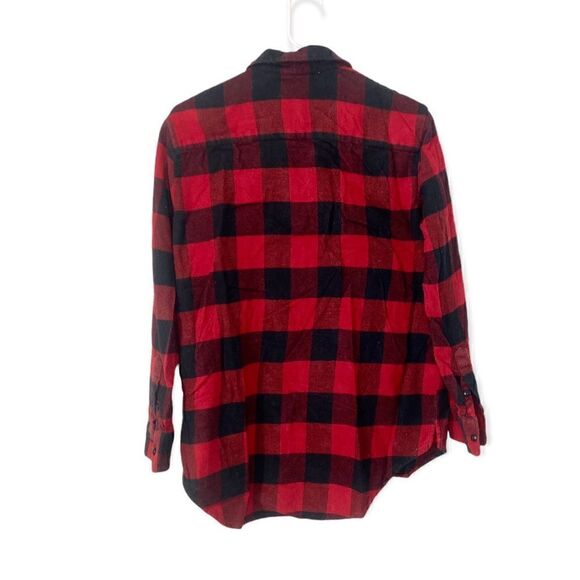Madewell Flannel Oversized Ex-Boyfriend Shirt in Buffalo Check - Picture 5 of 9
